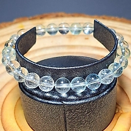 Beyaz Topaz 8 mm Bileklik