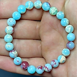 Mavi Agalmatolit Taşı 8mm Bileklik