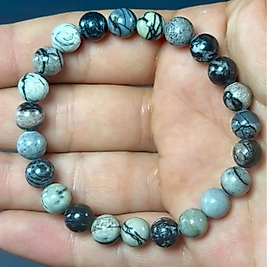 Zebra Jasper Taşı 8mm Bileklik