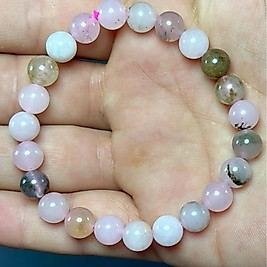 Pembe Akik Taşı 8mm Bileklik