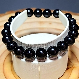 Siyah Turmalin 10 mm  Bileklik