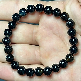 Siyah Akik Taşı 8mm Bileklik