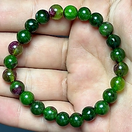 Yeşil Turmalin Taşı 8 mm Bileklik