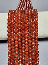 Karnelyan Akik 6 mm Dizi