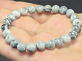 Gri Jasper Taşı 8mm Bileklik