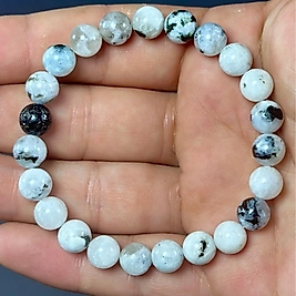 Turmalinli Aytaşı Taşı 8 mm Bileklik