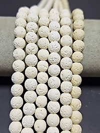 Beyaz Lav Taşı 8 mm Dizi