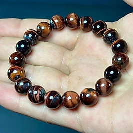 Kırmızı Kaplan Gözü Taşı 10mm Bileklik